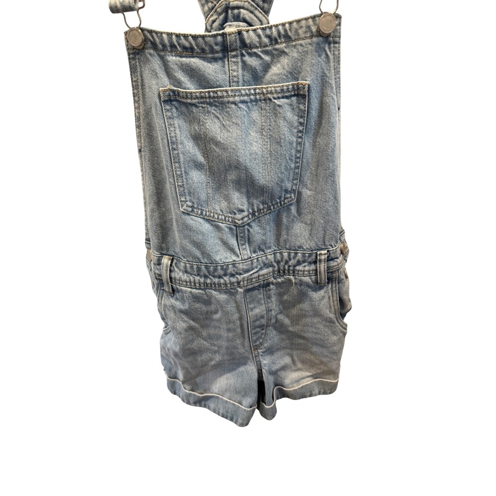 BLANKNYC Womens Denim Shortalls Light Wash Blue Cotton Overalls  28